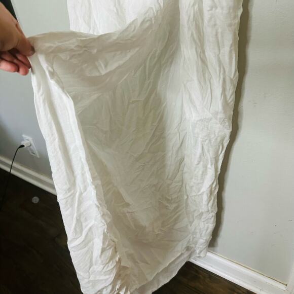 JUST BEE QUEEN White Cutout One Shoulder Cotton High Slit Dress Size Extra Large - Picture 8 of 12